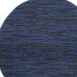4' X 4' Midnight Blue Round Non Skid Indoor Outdoor Area Rug - Homeroots - Flyclothing LLC