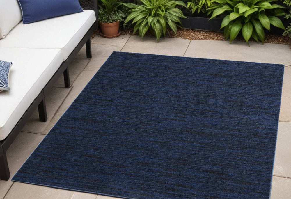 5' Midnight Blue Square Indoor Outdoor Area Rug - Homeroots - Flyclothing LLC