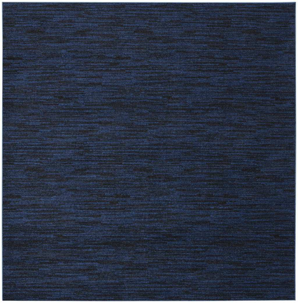 5' Midnight Blue Square Indoor Outdoor Area Rug - Homeroots - Flyclothing LLC