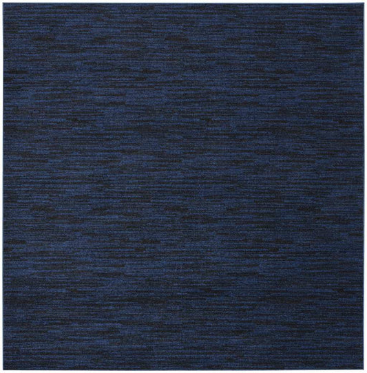 5' Midnight Blue Square Indoor Outdoor Area Rug - Homeroots - Flyclothing LLC