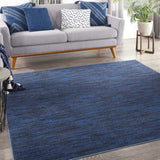 5' Midnight Blue Square Indoor Outdoor Area Rug - Homeroots - Flyclothing LLC