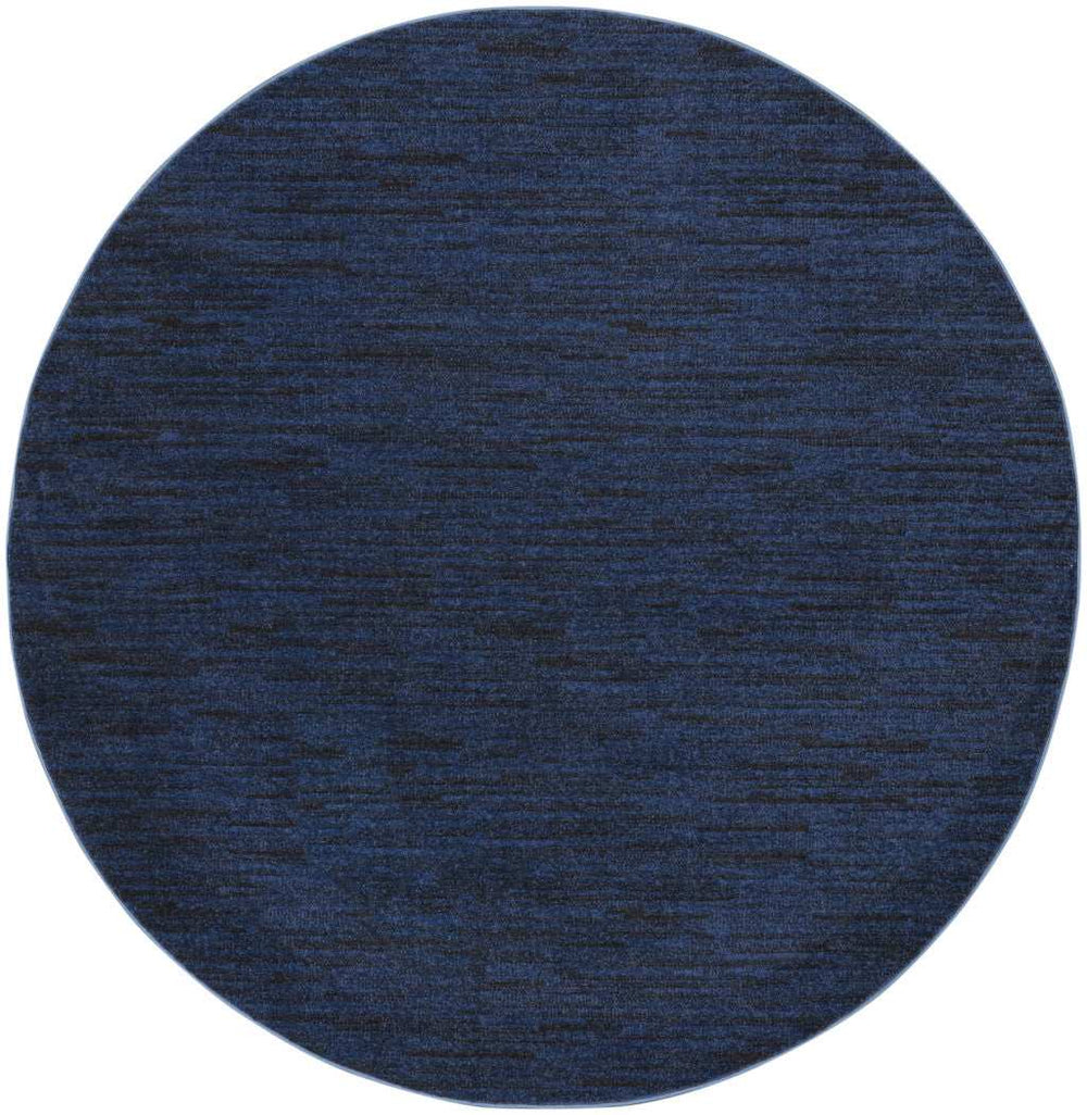 6' X 6' Midnight Blue Round Non Skid Indoor Outdoor Area Rug - Homeroots - Flyclothing LLC