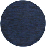6' X 6' Midnight Blue Round Non Skid Indoor Outdoor Area Rug - Homeroots - Flyclothing LLC