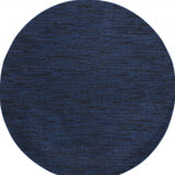 6' X 6' Midnight Blue Round Non Skid Indoor Outdoor Area Rug - Homeroots - Flyclothing LLC