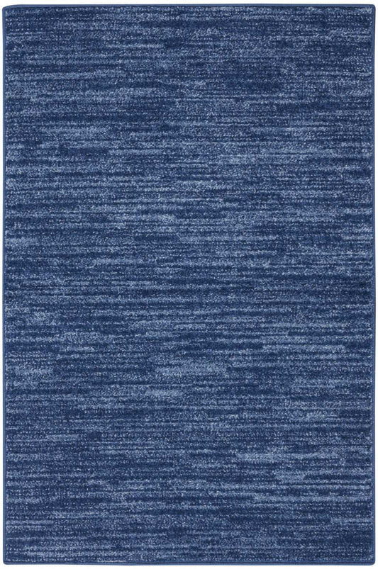 2' X 4' Navy Blue Non Skid Indoor Outdoor Runner Rug - Homeroots - Flyclothing LLC