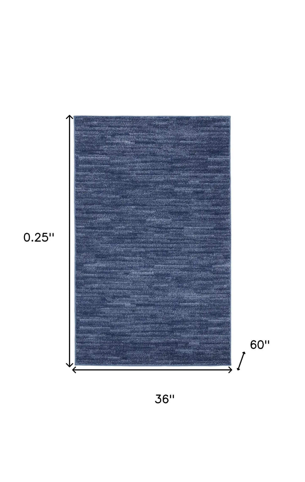 3' X 5' Navy Blue Non Skid Indoor Outdoor Area Rug - Homeroots - Flyclothing LLC