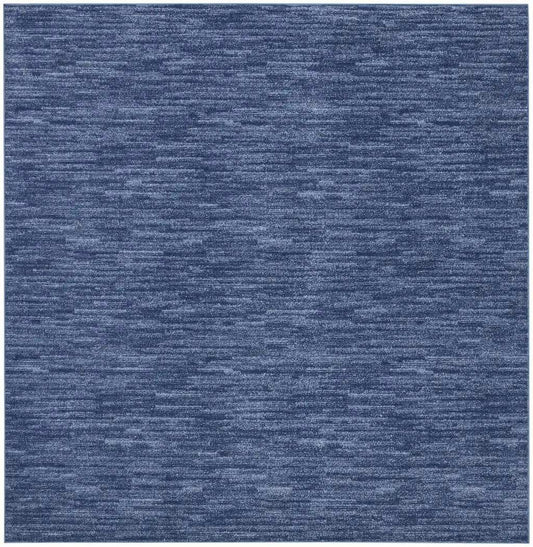 5' X 5' Navy Blue Square Non Skid Indoor Outdoor Area Rug - Homeroots - Flyclothing LLC