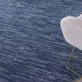 6' X 6' Navy Blue Round Non Skid Indoor Outdoor Area Rug - Homeroots - Flyclothing LLC