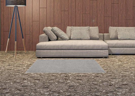 2' X 4' Silver Grey Non Skid Indoor Outdoor Runner Rug - Homeroots - Flyclothing LLC