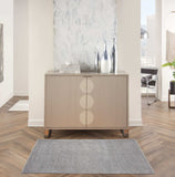 3' X 5' Silver Grey Non Skid Indoor Outdoor Area Rug - Homeroots - Flyclothing LLC