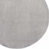 6' X 6' Silver Grey Round Non Skid Indoor Outdoor Area Rug - Homeroots - Flyclothing LLC
