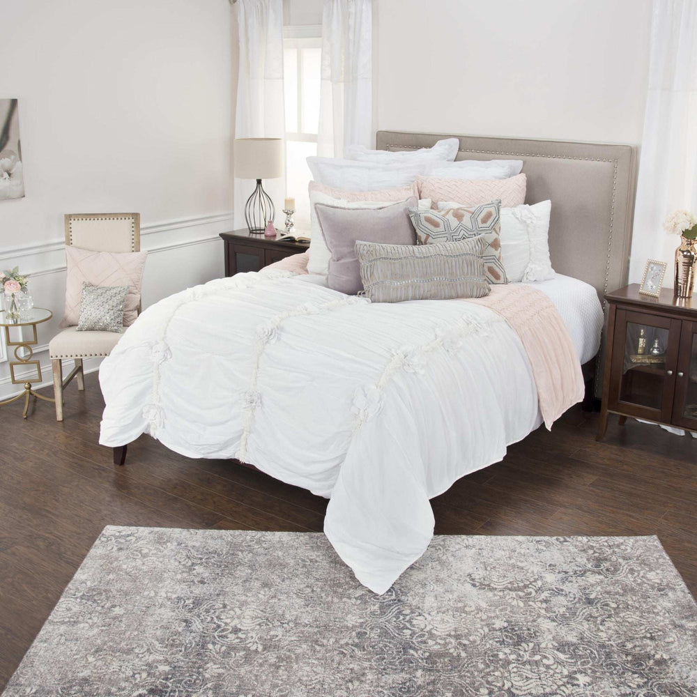 White Queen 100% Cotton 300 Thread Count Machine Washable Down Alternative Comforter - Homeroots - Flyclothing LLC