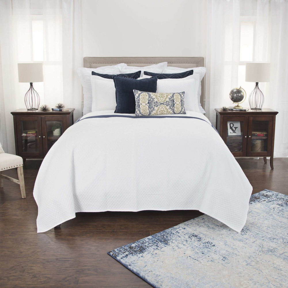 White King 100% Cotton 300 Thread Count Washable Down Alternative Comforter - Homeroots - Flyclothing LLC