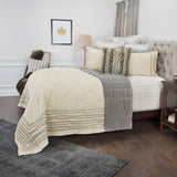 Natural King 100% Cotton 300 Thread Count Machine Washable Down Alternative Comforter - Homeroots - Flyclothing LLC