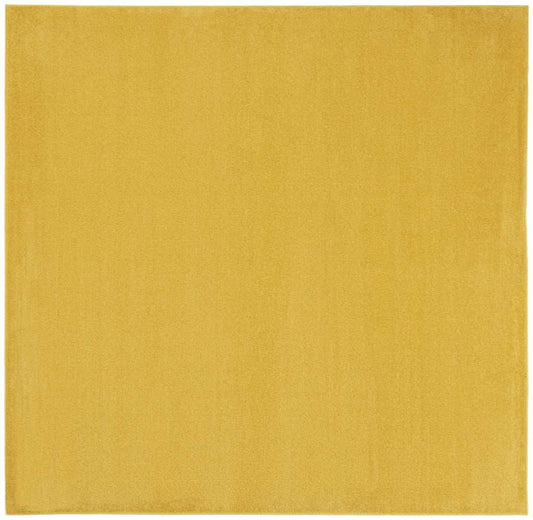 5' X 5' Yellow Square Non Skid Indoor Outdoor Area Rug - Homeroots - Flyclothing LLC