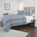 Multi Blues King 100% Cotton 300 Thread Count Machine Washable Down Alternative Comforter - Homeroots - Flyclothing LLC