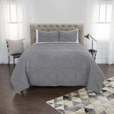 Gray King 100% Cotton 300 Thread Count Machine Washable Down Alternative Comforter - Homeroots - Flyclothing LLC