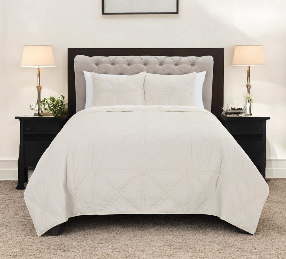 Natural King 100% Cotton 300 Thread Count Machine Washable Down Alternative Comforter - Homeroots - Flyclothing LLC