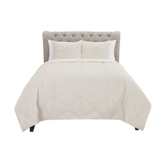 Natural King 100% Cotton 300 Thread Count Machine Washable Down Alternative Comforter - Homeroots - Flyclothing LLC