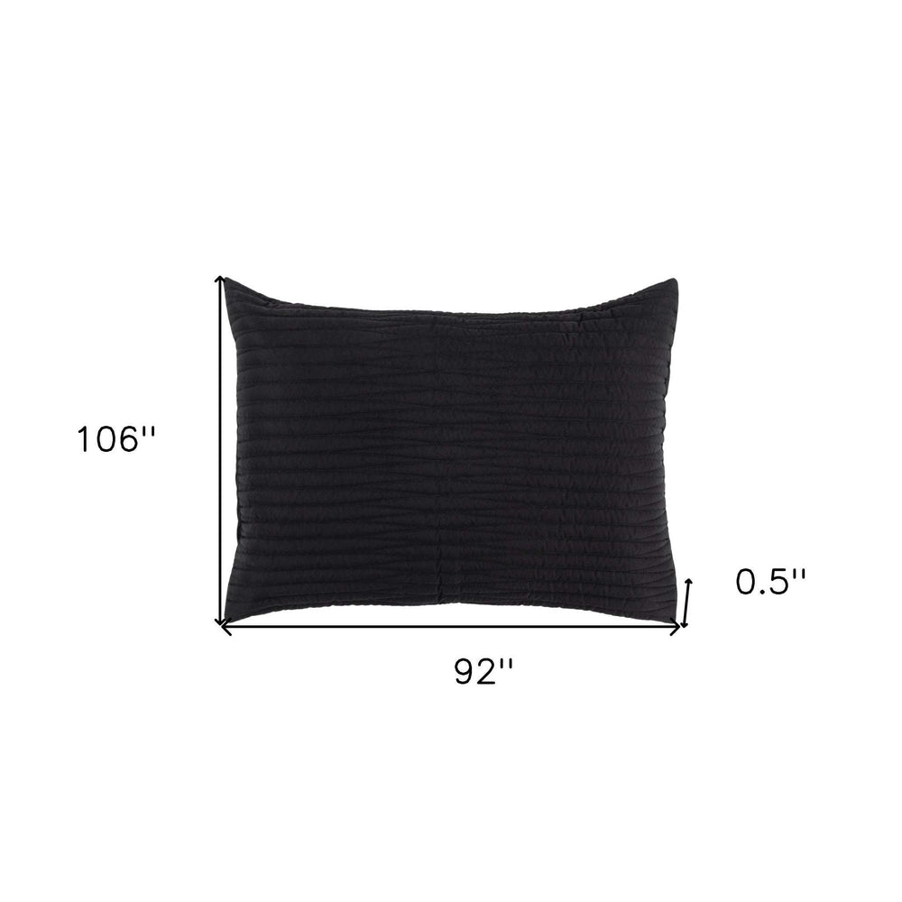 Black King Microfiber 300 Thread Count Machine Washable Down Alternative Comforter - Homeroots - Flyclothing LLC