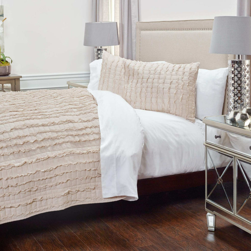 Light Blush King 100% Cotton 300 Thread Count Machine Washable Down Alternative Comforter - Homeroots - Flyclothing LLC