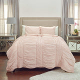 Pink Twin 100% Cotton 300 Thread Count Machine Washable Down Alternative Comforter - Homeroots - Flyclothing LLC