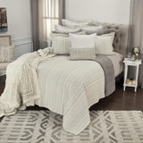 Multi- Earth Tones Queen 100% Cotton 300 Thread Count Machine Washable Down Alternative Comforter - Homeroots - Flyclothing LLC