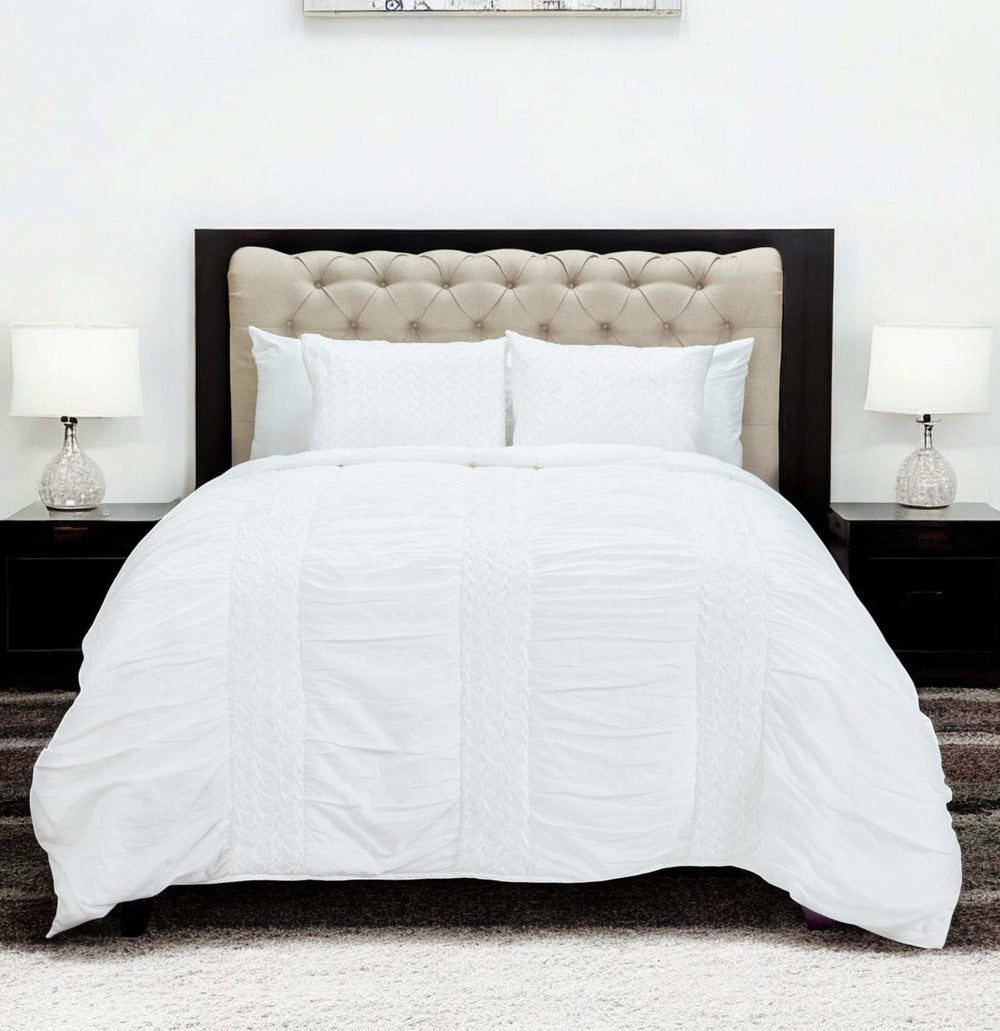 White Queen 100% Cotton 300 Thread Count Machine Washable Down Alternative Comforter - Homeroots - Flyclothing LLC