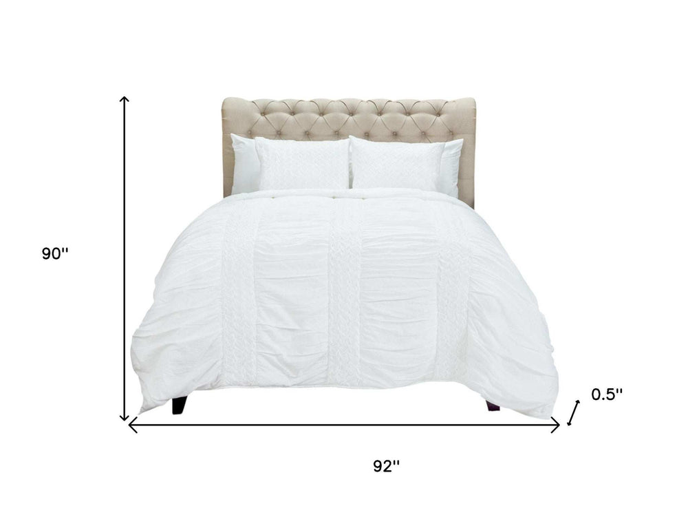 White Queen 100% Cotton 300 Thread Count Machine Washable Down Alternative Comforter - Homeroots - Flyclothing LLC