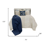 Natural Twin 100% Cotton 300 Thread Count Washable Down Alternative Comforter - Homeroots - Flyclothing LLC