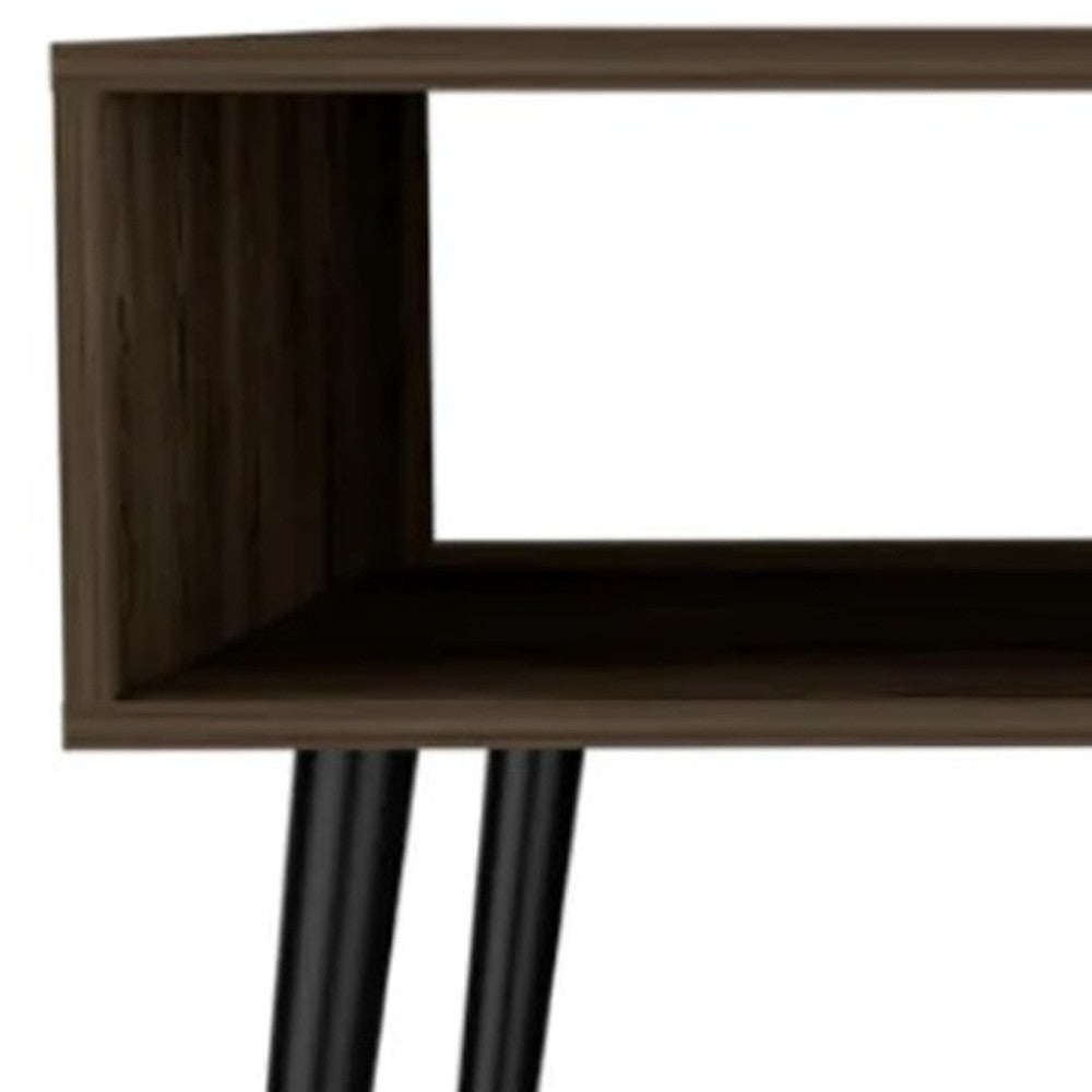 40" Brown And Black Coffee Table With Drawer And Shelf - Homeroots - Flyclothing LLC