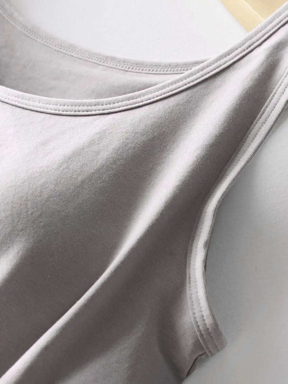 Round Neck Tank with Bra - Trendsi - Flyclothing LLC