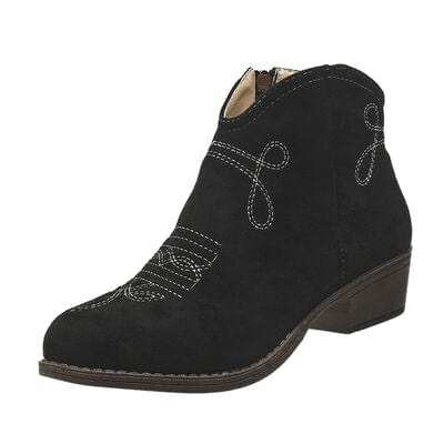 Block Heel Ankle Boots - Trendsi - Flyclothing LLC