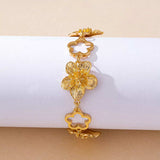 18K Gold-Plated Flower Bracelet - Trendsi - Flyclothing LLC