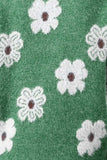 Flower Half Zip Long Sleeve Sweater - Trendsi - Flyclothing LLC