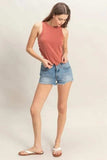 HYFVE Mineral Wash Rib Knit Tank - Trendsi - Flyclothing LLC