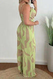 Two-Tone Spaghetti Strap Wide Leg Jumpsuit - Trendsi - Flyclothing LLC
