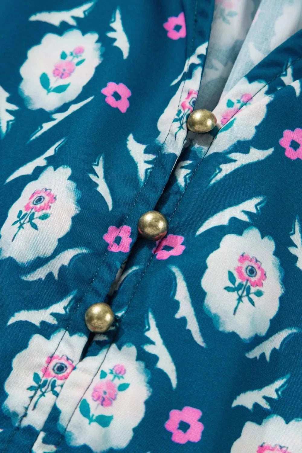 Printed Tie Neck Ruffled Cap Sleeve Dress - Trendsi - Flyclothing LLC