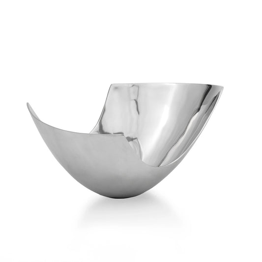 12" Mod Aluminum Scoop Centerpiece Bowl - Homeroots