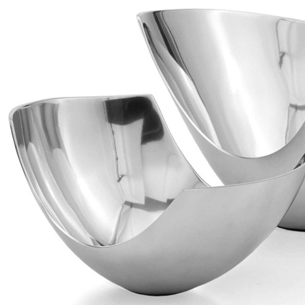 Set of Two Mod Aluminum Scoop Centerpiece Bowls - Homeroots - Flyclothing LLC