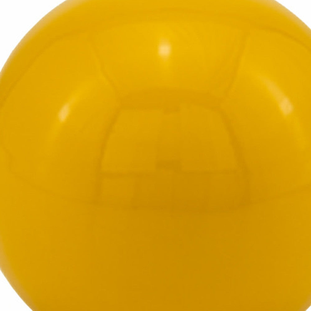 4" Yellow Metal Decorative Orb - Homeroots - Flyclothing LLC