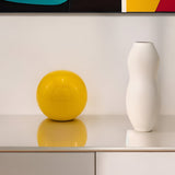 4" Yellow Metal Decorative Orb - Homeroots - Flyclothing LLC