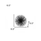 6" Black Iron Decorative Orb Tabletop Sculpture - Homeroots - Flyclothing LLC