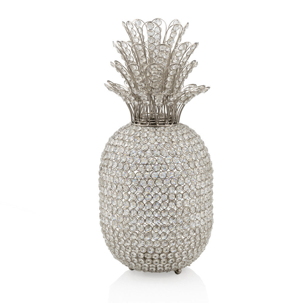 23" Glam Bling Faux Crystal and Silver Pineapple - Homeroots - Flyclothing LLC