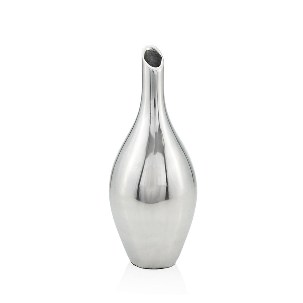 16" Aluminum Silver Bud Table Vase - Homeroots - Flyclothing LLC
