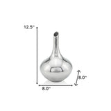 13" Aluminum Silver Bud Table Vase - Homeroots - Flyclothing LLC