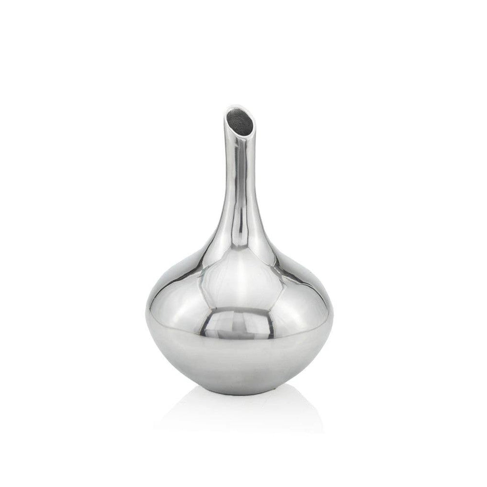 13" Aluminum Silver Bud Table Vase - Homeroots - Flyclothing LLC
