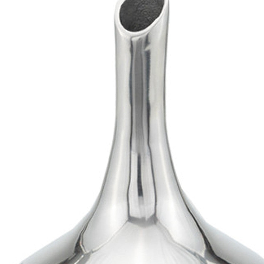 13" Aluminum Silver Bud Table Vase - Homeroots - Flyclothing LLC