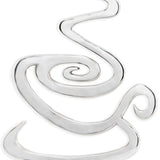 28" Buffed Silver Cast Aluminum Coffee Cup Wall Decor - Homeroots - Flyclothing LLC