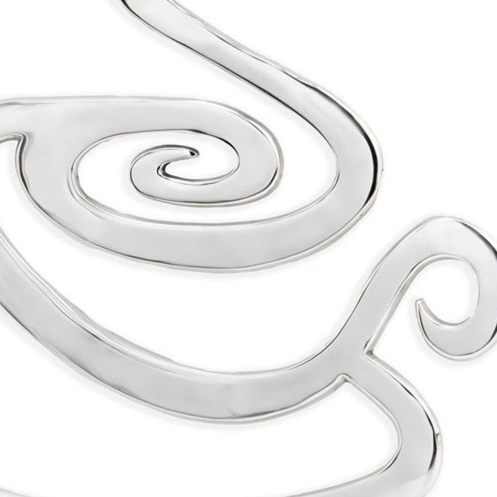 28" Buffed Silver Cast Aluminum Coffee Cup Wall Decor - Homeroots - Flyclothing LLC